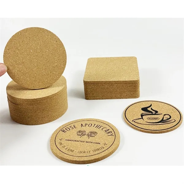 Custom Round Cork Coaster 3.5" Diameter - Custom Round Cork Coaster 3.5" Diameter - Image 1 of 4