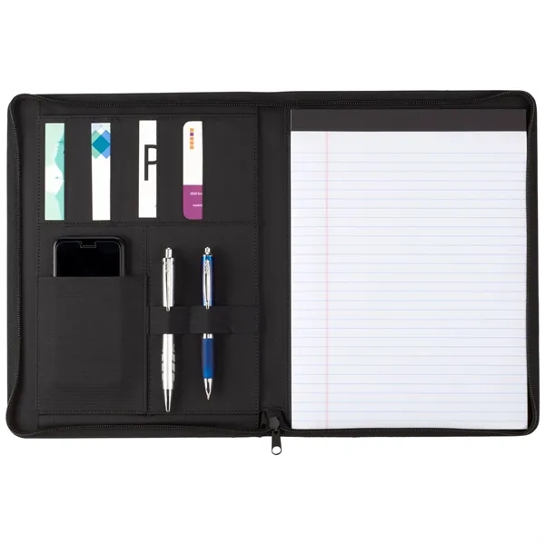 FSC® Mix Vienna Heathered Zippered Padfolio - FSC® Mix Vienna Heathered Zippered Padfolio - Image 5 of 6