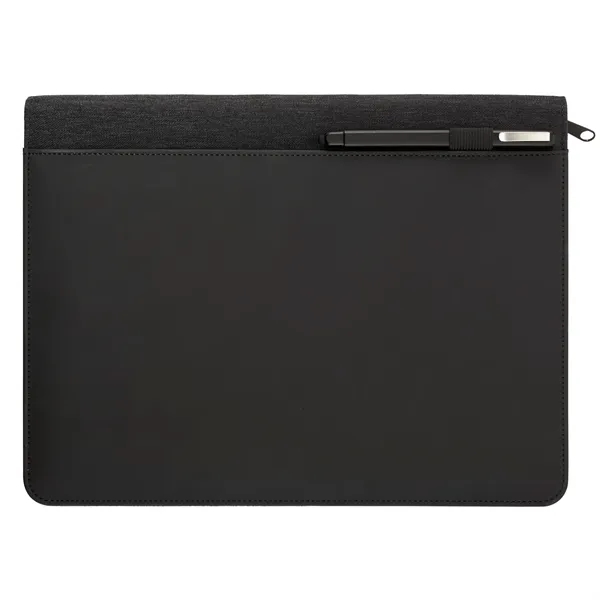 FSC® Mix Vienna Heathered Zippered Padfolio - FSC® Mix Vienna Heathered Zippered Padfolio - Image 6 of 6