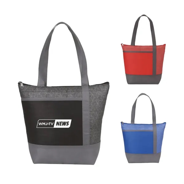 Chrome Non-Woven 9 Can Lunch Cooler - Chrome Non-Woven 9 Can Lunch Cooler - Image 2 of 14