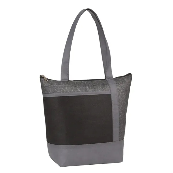 Chrome Non-Woven 9 Can Lunch Cooler - Chrome Non-Woven 9 Can Lunch Cooler - Image 5 of 14