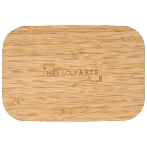 Custom Bamboo Fiber Lunch Box with Cutting Board Lid