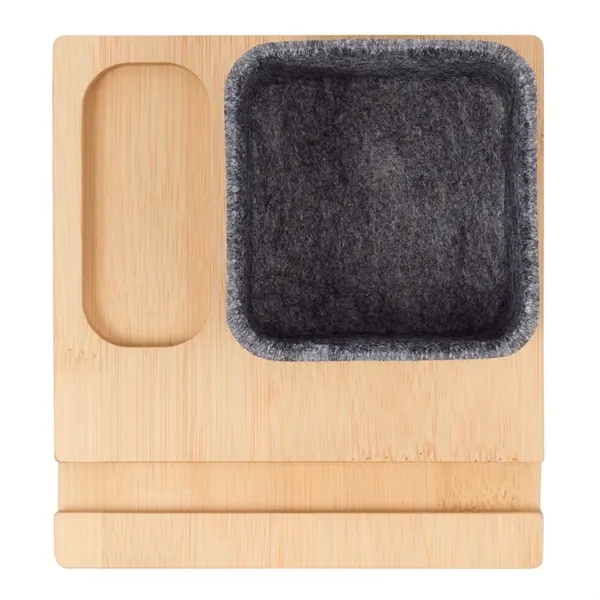 Recycled Felt & Bamboo Pen Holder - Recycled Felt & Bamboo Pen Holder - Image 2 of 10