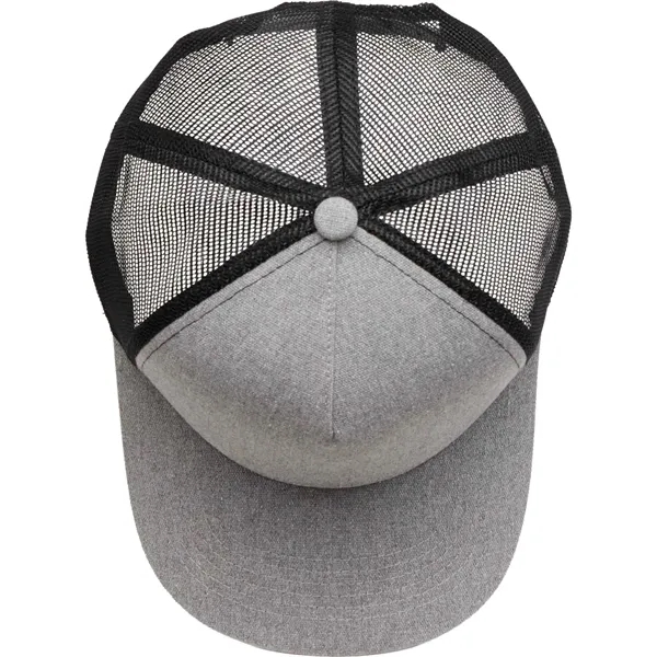 Recycled Cotton Canvas 5 Panel Mesh Back Ballcap - Recycled Cotton Canvas 5 Panel Mesh Back Ballcap - Image 11 of 17