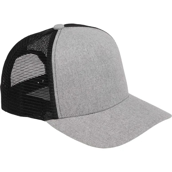 Recycled Cotton Canvas 5 Panel Mesh Back Ballcap - Recycled Cotton Canvas 5 Panel Mesh Back Ballcap - Image 10 of 17