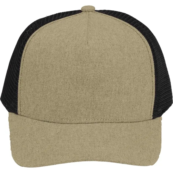 Recycled Cotton Canvas 5 Panel Mesh Back Ballcap - Recycled Cotton Canvas 5 Panel Mesh Back Ballcap - Image 12 of 17