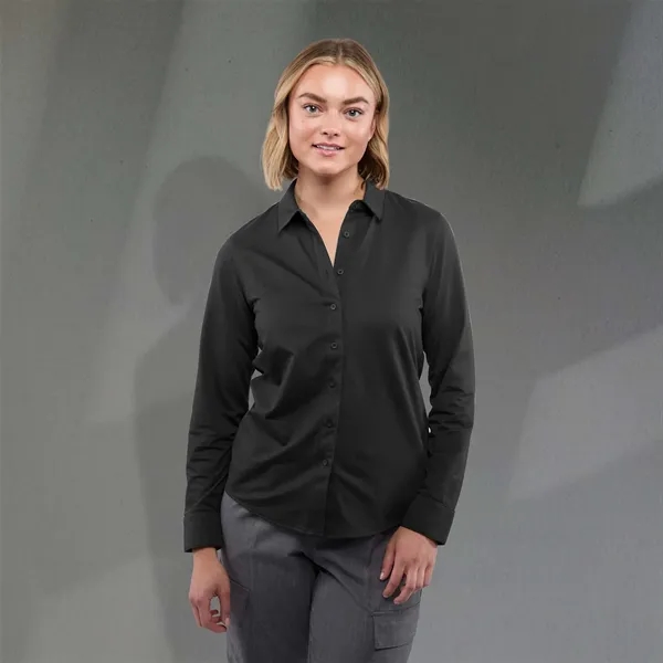 TATRA Eco Long Sleeve Knit Button Up Shirt-Women's - TATRA Eco Long Sleeve Knit Button Up Shirt-Women's - Image 20 of 22