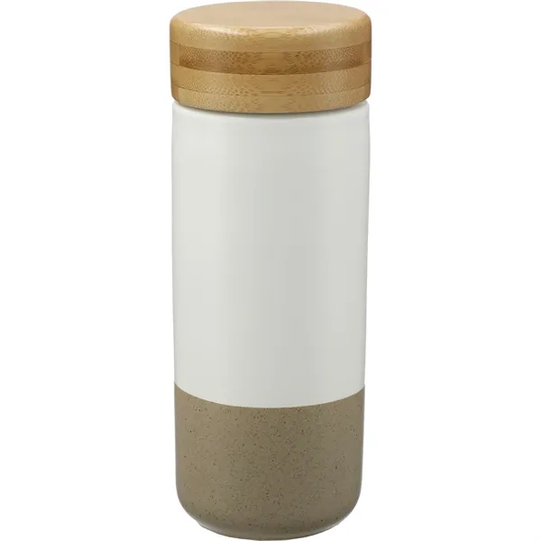 Arlo Ceramic Tumbler with Bamboo lid 11oz - Arlo Ceramic Tumbler with Bamboo lid 11oz - Image 11 of 16