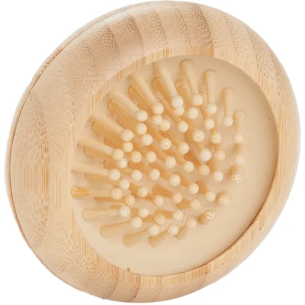 FSC® 100% Bamboo Compact Mirror/Brush - FSC® 100% Bamboo Compact Mirror/Brush - Image 3 of 5