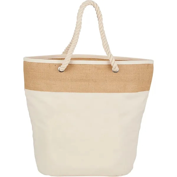 Jute Accent 12oz Cotton Canvas Rope Tote - Jute Accent 12oz Cotton Canvas Rope Tote - Image 1 of 3