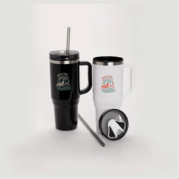 Thor 40oz Eco-Friendly Straw Tumbler - Thor 40oz Eco-Friendly Straw Tumbler - Image 3 of 84