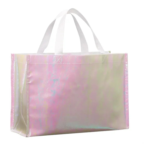 Iridescent Non-Woven Shopper Tote - Iridescent Non-Woven Shopper Tote - Image 4 of 4
