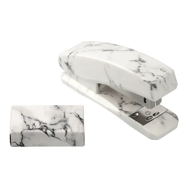 4 Piece Faux Marble Desktop Set - 4 Piece Faux Marble Desktop Set - Image 3 of 4