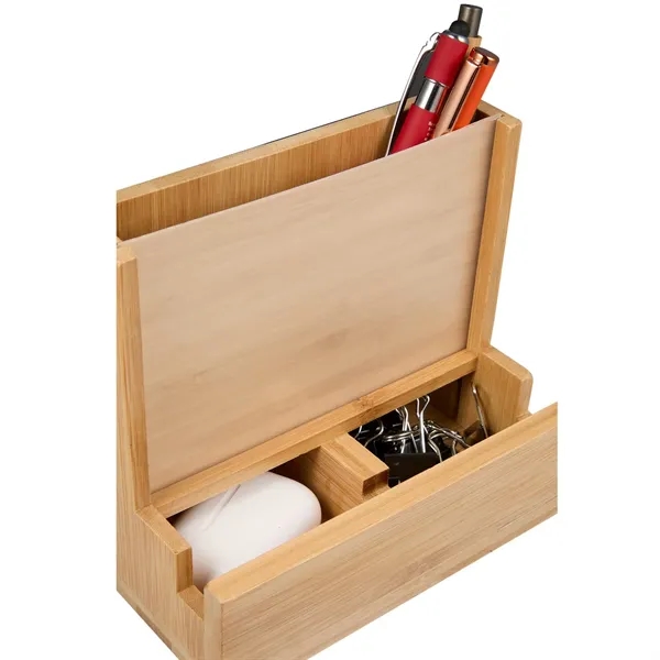 FSC® 100% Bamboo Photo Frame Desktop Organizer - FSC® 100% Bamboo Photo Frame Desktop Organizer - Image 4 of 11