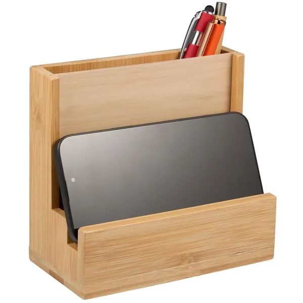 FSC® 100% Bamboo Photo Frame Desktop Organizer - FSC® 100% Bamboo Photo Frame Desktop Organizer - Image 7 of 11