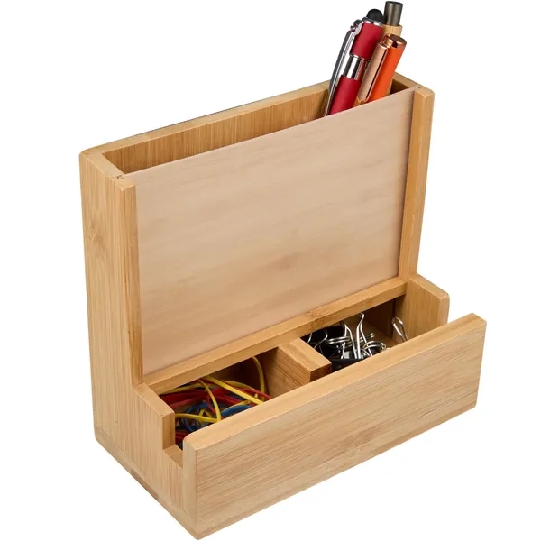 FSC® 100% Bamboo Photo Frame Desktop Organizer - FSC® 100% Bamboo Photo Frame Desktop Organizer - Image 9 of 11