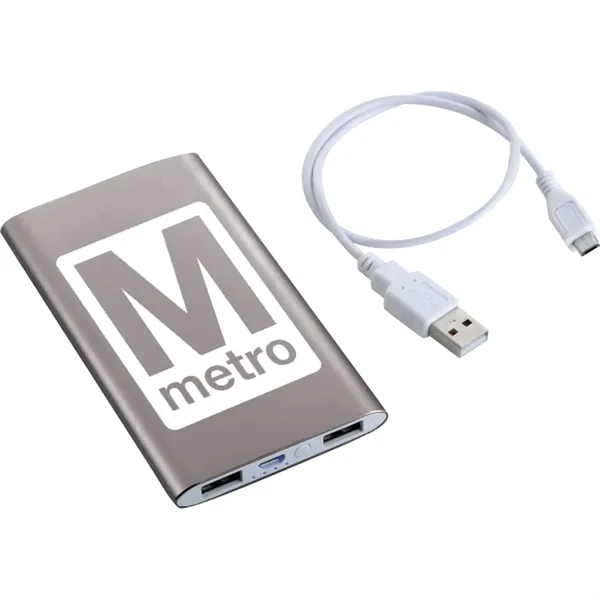 Sleek Aluminum 4000 mAh Power Bank - Sleek Aluminum 4000 mAh Power Bank - Image 2 of 9