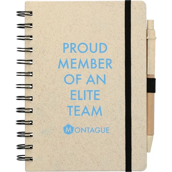 FSC® Mix 5" x 7" Wheat Straw Notebook with Pen - FSC® Mix 5" x 7" Wheat Straw Notebook with Pen - Image 1 of 8