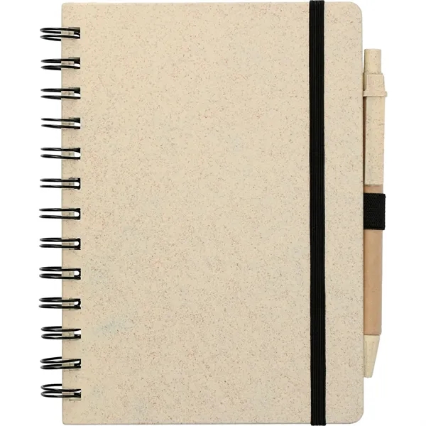 FSC® Mix 5" x 7" Wheat Straw Notebook with Pen - FSC® Mix 5" x 7" Wheat Straw Notebook with Pen - Image 3 of 8