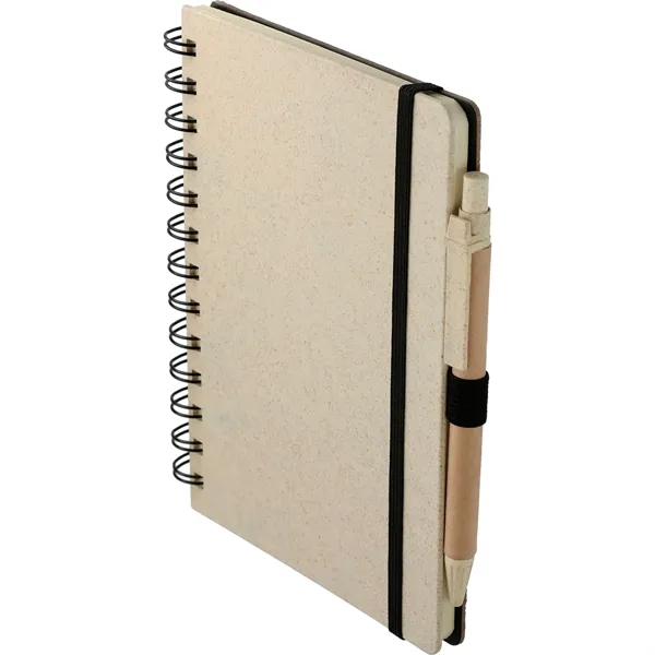 FSC® Mix 5" x 7" Wheat Straw Notebook with Pen - FSC® Mix 5" x 7" Wheat Straw Notebook with Pen - Image 6 of 8