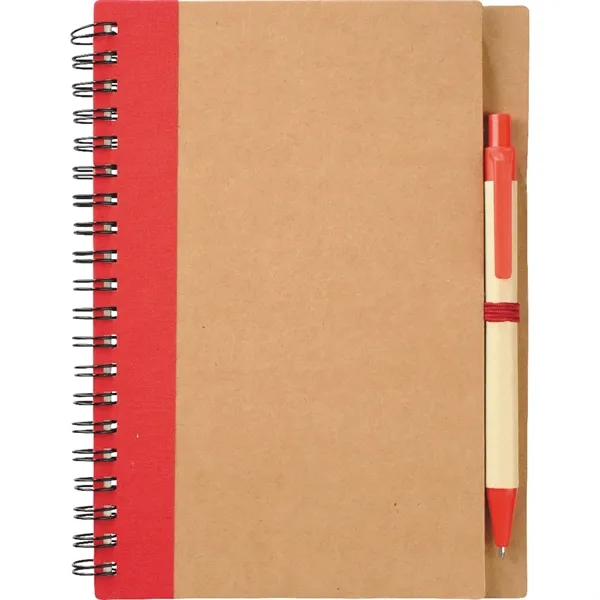 FSC® Mix 5" x 7" Eco Spiral Notebook with Pen - FSC® Mix 5" x 7" Eco Spiral Notebook with Pen - Image 12 of 14