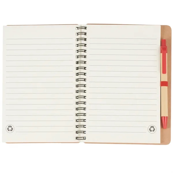 FSC® Mix 5" x 7" Eco Spiral Notebook with Pen - FSC® Mix 5" x 7" Eco Spiral Notebook with Pen - Image 13 of 14