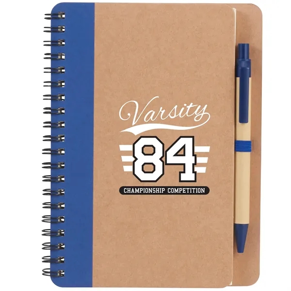 FSC® Mix 5" x 7" Eco Spiral Notebook with Pen - FSC® Mix 5" x 7" Eco Spiral Notebook with Pen - Image 4 of 14