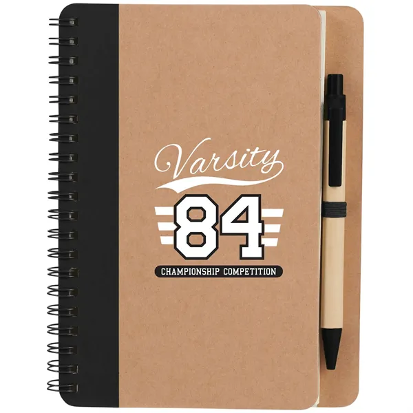 FSC® Mix 5" x 7" Eco Spiral Notebook with Pen - FSC® Mix 5" x 7" Eco Spiral Notebook with Pen - Image 0 of 14