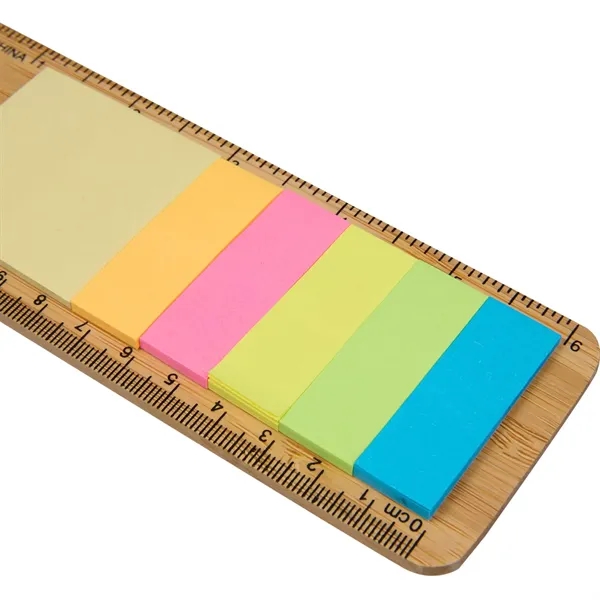 FSC® 100% Bamboo Ruler with Sticky Notes - FSC® 100% Bamboo Ruler with Sticky Notes - Image 2 of 2