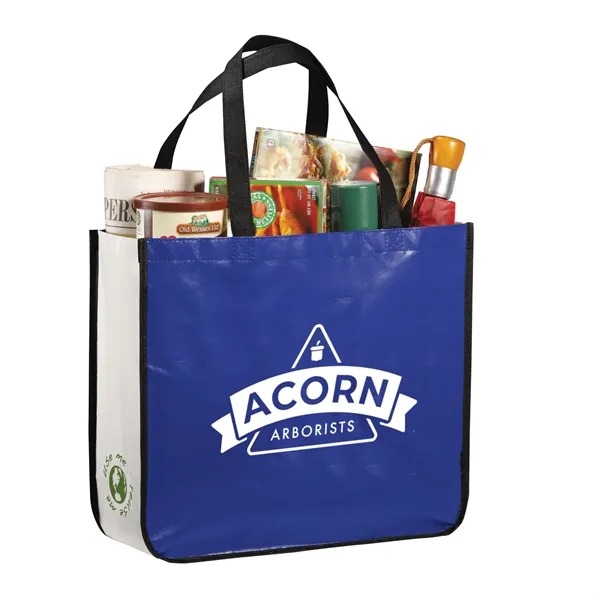 Gloss Laminated Non-Woven Shopper Tote - Gloss Laminated Non-Woven Shopper Tote - Image 1 of 10