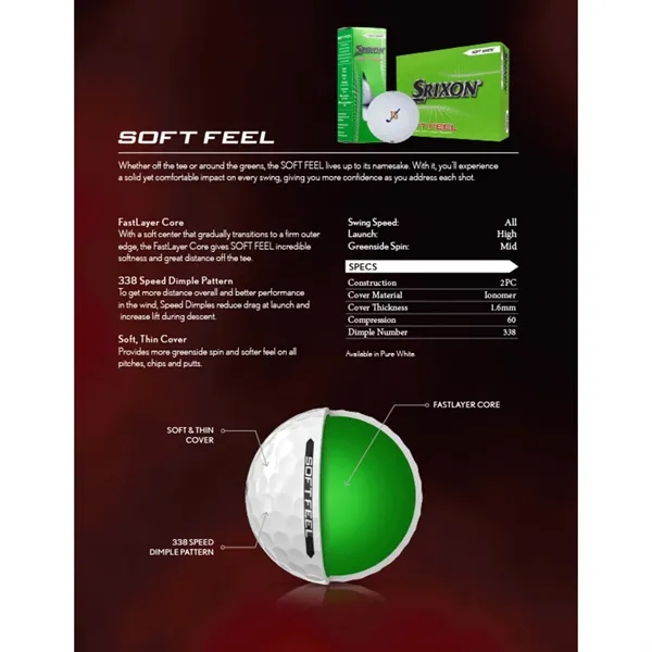 Srixon Soft Feel Golf Balls - 3 Pack - Srixon Soft Feel Golf Balls - 3 Pack - Image 13 of 23