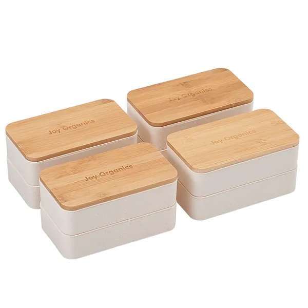 Stackable Bamboo Fiber Bento Box - Stackable Bamboo Fiber Bento Box - Image 4 of 17