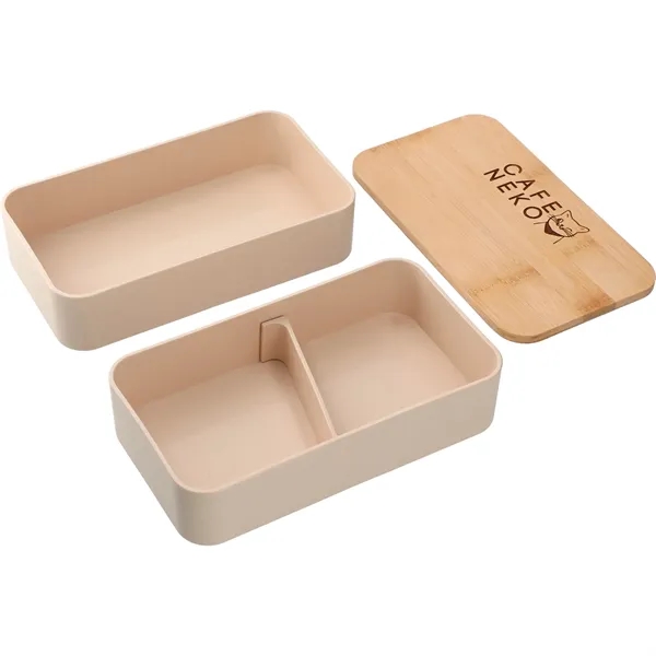 Stackable Bamboo Fiber Bento Box - Stackable Bamboo Fiber Bento Box - Image 3 of 17