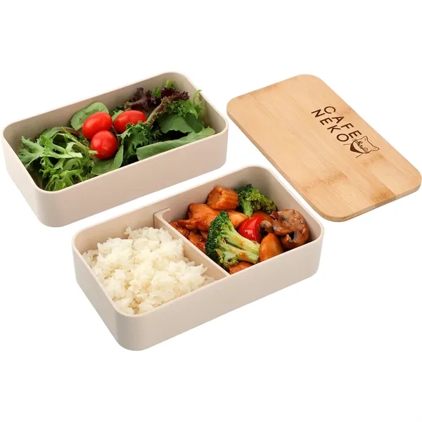 Stackable Bamboo Fiber Bento Box - Stackable Bamboo Fiber Bento Box - Image 6 of 17