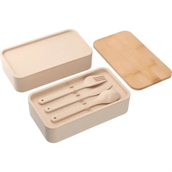 Stackable Bamboo Fiber Bento Box - Stackable Bamboo Fiber Bento Box - Image 7 of 17