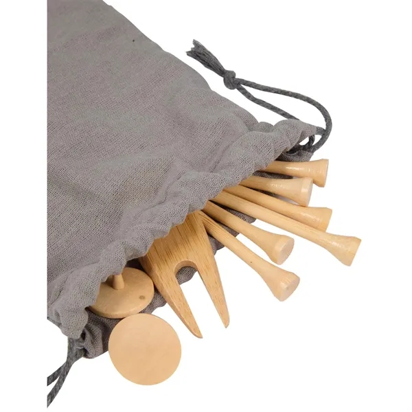 Bamboo Golf Tee Set with Recycled Pouch - Bamboo Golf Tee Set with Recycled Pouch - Image 9 of 9