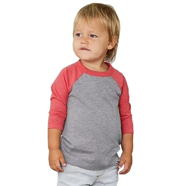 BELLA + CANVAS Toddler Three-Quarter Sleeve Baseball Tee - BELLA + CANVAS Toddler Three-Quarter Sleeve Baseball Tee - Image 0 of 10