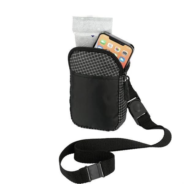 Grid Lanyard Phone Pouch - Grid Lanyard Phone Pouch - Image 5 of 6
