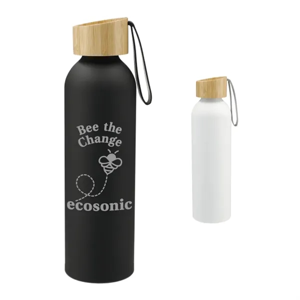 Ryze Aluminum Bottle 22 oz w/ FSC® 100% Bamboo Lid - Ryze Aluminum Bottle 22 oz w/ FSC® 100% Bamboo Lid - Image 11 of 11