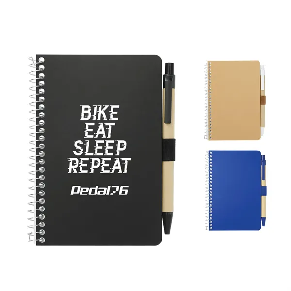 FSC® Mix 4" x 6" Pocket Spiral Notebook with Pen - FSC® Mix 4" x 6" Pocket Spiral Notebook with Pen - Image 14 of 27