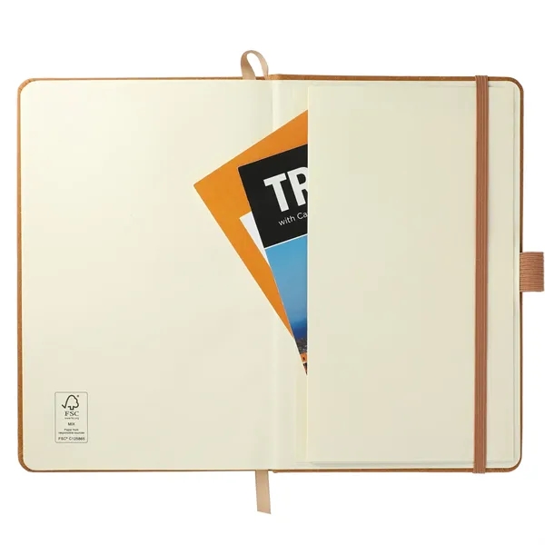 FSC® Mix 5.5" x 8.5" Recycled Leather Bound Journa