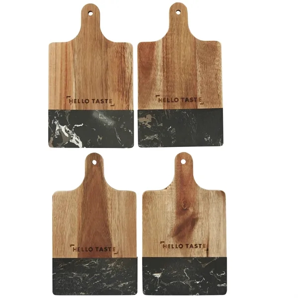 Black Marble and Wood Cutting Board - Black Marble and Wood Cutting Board - Image 3 of 7