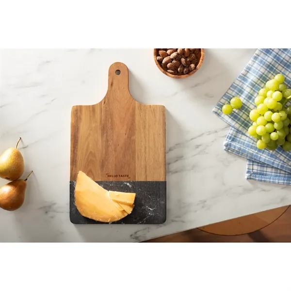Black Marble and Wood Cutting Board - Black Marble and Wood Cutting Board - Image 2 of 7