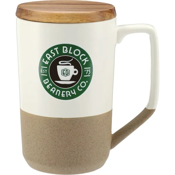 Tahoe Tea & Coffee Ceramic Mug with Wood Lid 16oz - Tahoe Tea & Coffee Ceramic Mug with Wood Lid 16oz - Image 1 of 15