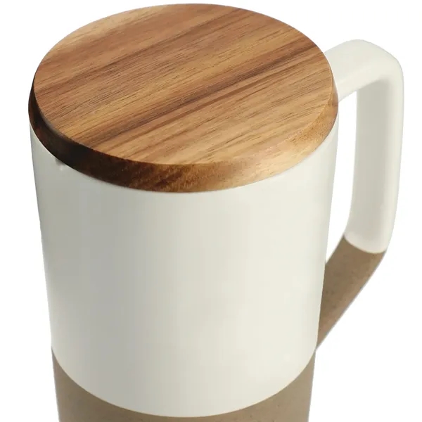 Tahoe Tea & Coffee Ceramic Mug with Wood Lid 16oz - Tahoe Tea & Coffee Ceramic Mug with Wood Lid 16oz - Image 7 of 15