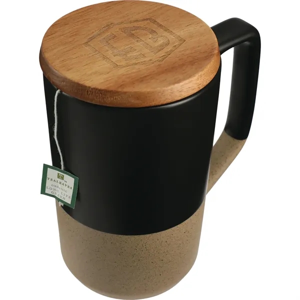 Tahoe Tea & Coffee Ceramic Mug with Wood Lid 16oz - Tahoe Tea & Coffee Ceramic Mug with Wood Lid 16oz - Image 8 of 15