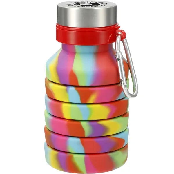Zigoo Silicone Collapsible Bottle 18oz - Tie Dye - Zigoo Silicone Collapsible Bottle 18oz - Tie Dye - Image 9 of 15