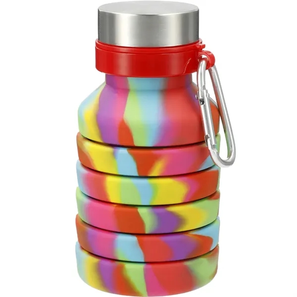 Zigoo Silicone Collapsible Bottle 18oz - Tie Dye - Zigoo Silicone Collapsible Bottle 18oz - Tie Dye - Image 13 of 15