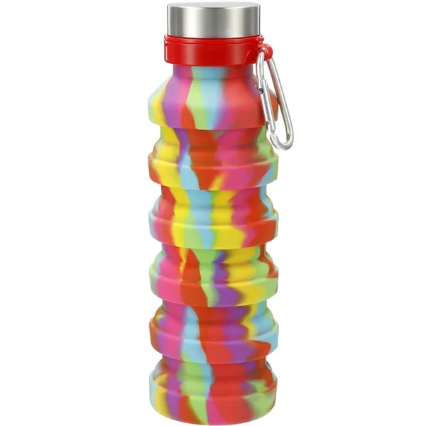 Zigoo Silicone Collapsible Bottle 18oz - Tie Dye - Zigoo Silicone Collapsible Bottle 18oz - Tie Dye - Image 12 of 15