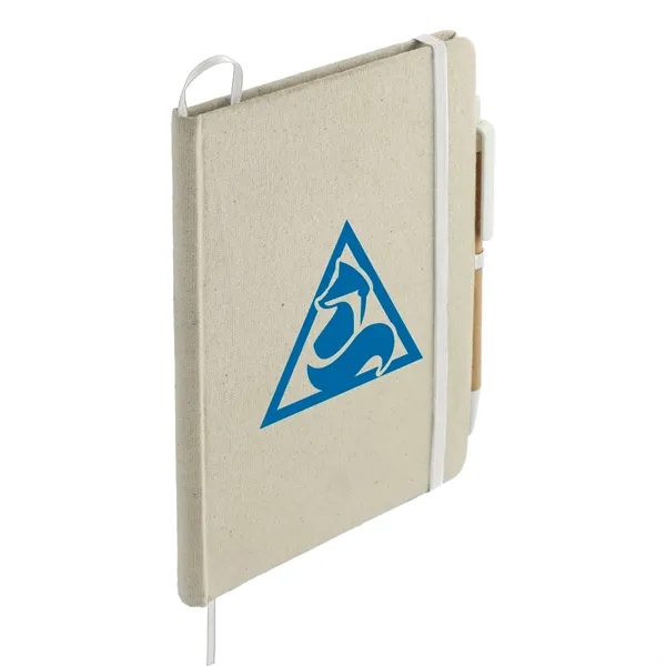 5" x 7" Organic Cotton Bound Notebook w/Pen - 5" x 7" Organic Cotton Bound Notebook w/Pen - Image 5 of 6